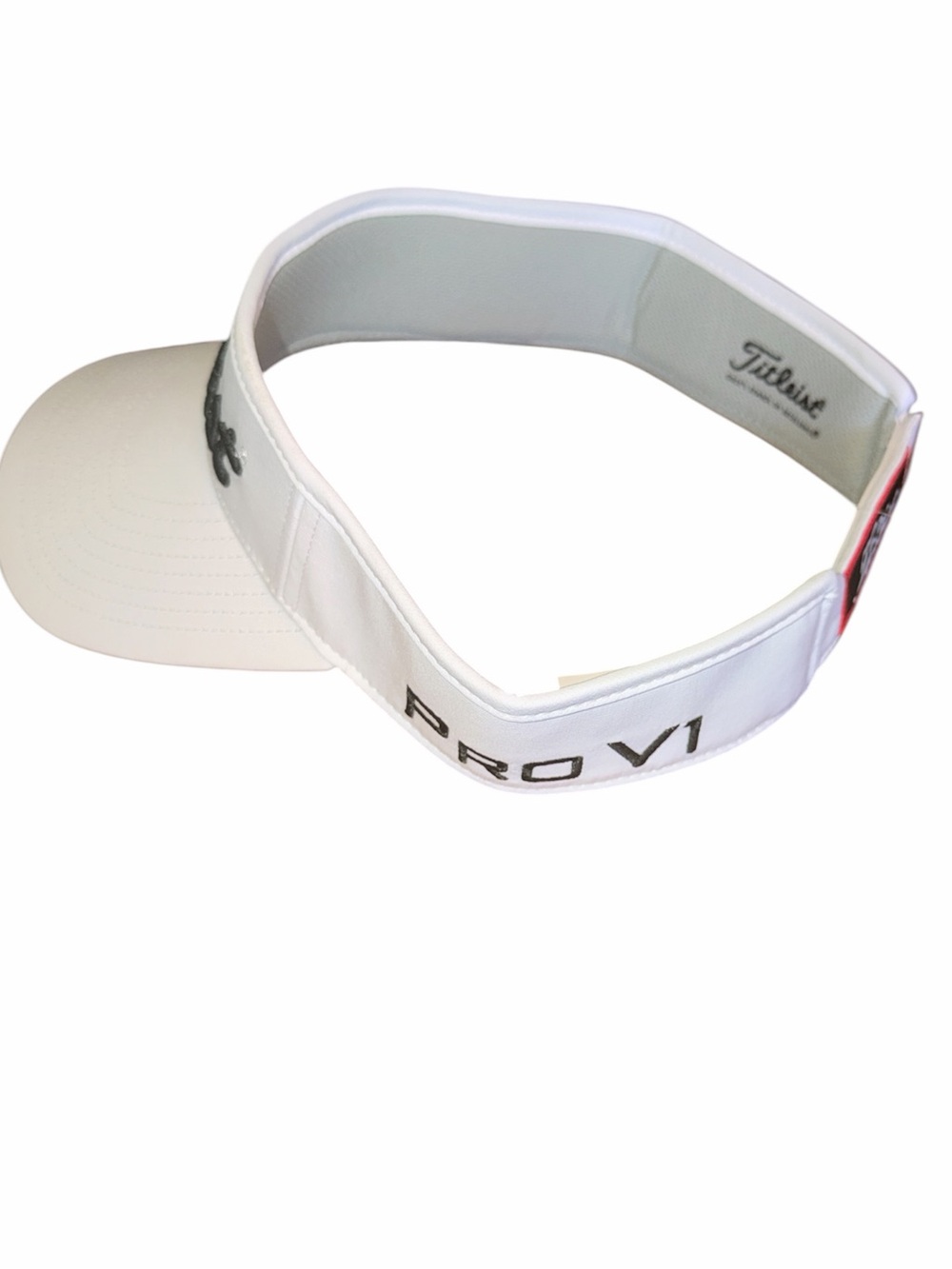 Titleist White Visor with Black Script Logo - Picture 2 of 4